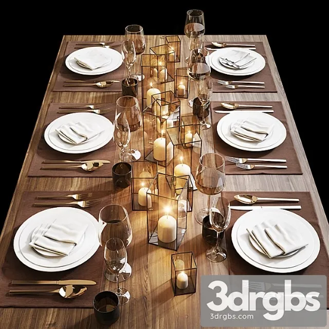 Table setting 13 3D Model Download