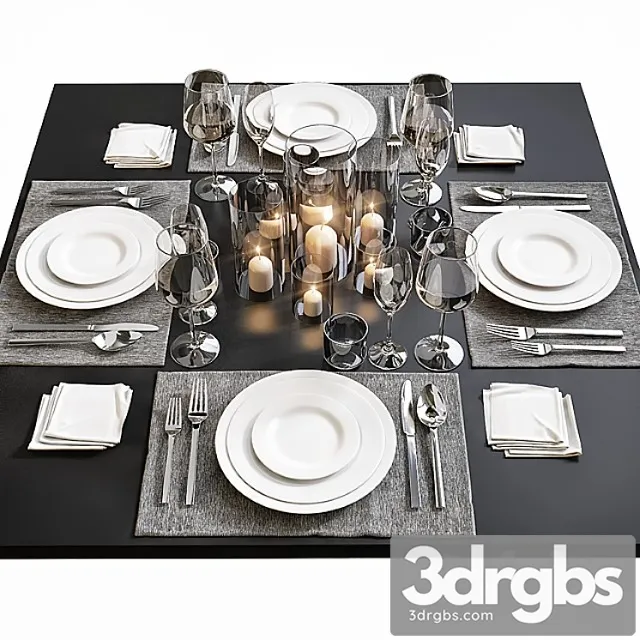 Table setting 14 3D Model Download