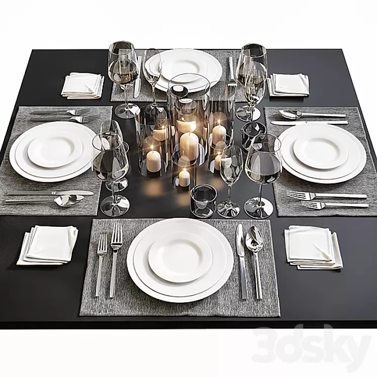 Table setting 14 3D Model