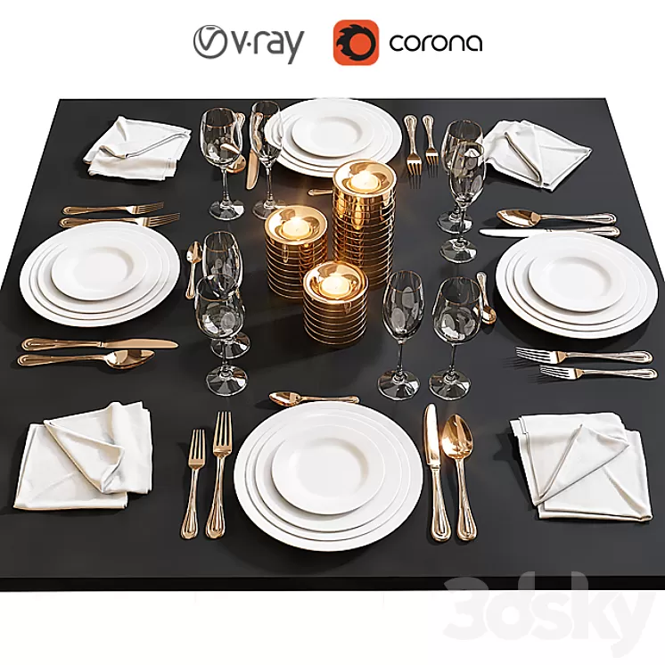 Table setting 17 3D Model