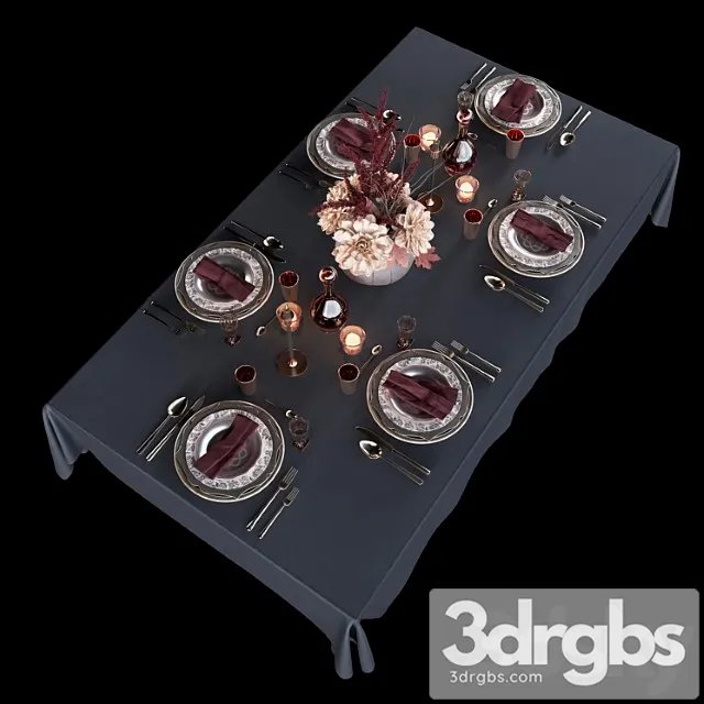 Table setting 2 2 3D Model Download