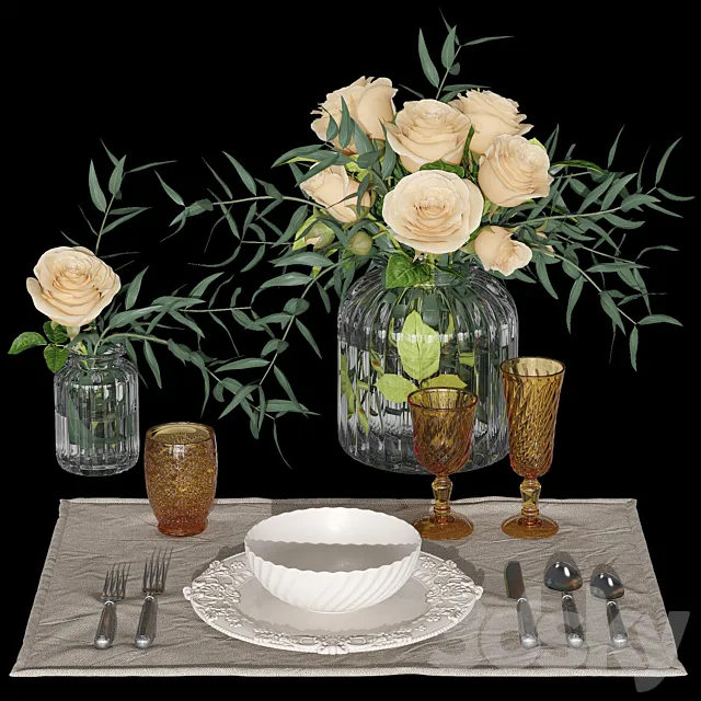 Table setting 2 3DModel
