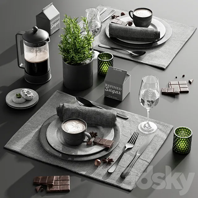 Table setting 2 3DModel