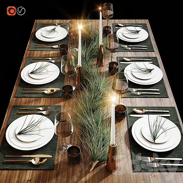 Table setting 20 3DModel