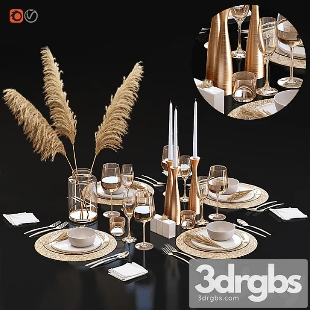 Table setting 22 3D Model Download