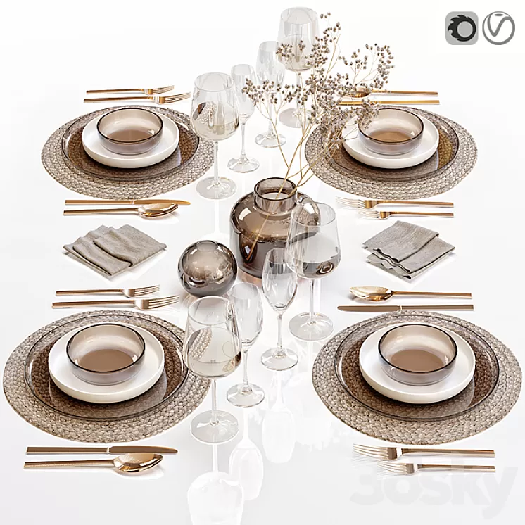 Table setting 28 3D Model