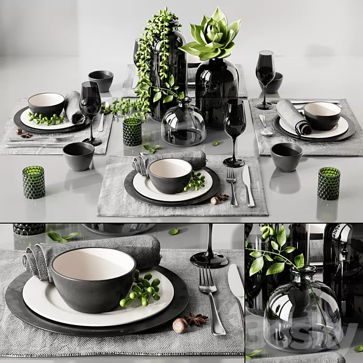 Table setting 3 3D Model