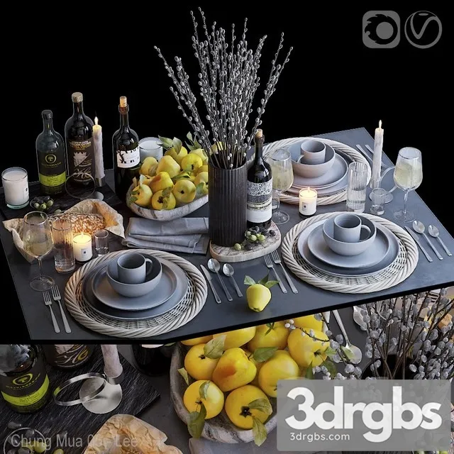 Table Setting 30 3D Model Download