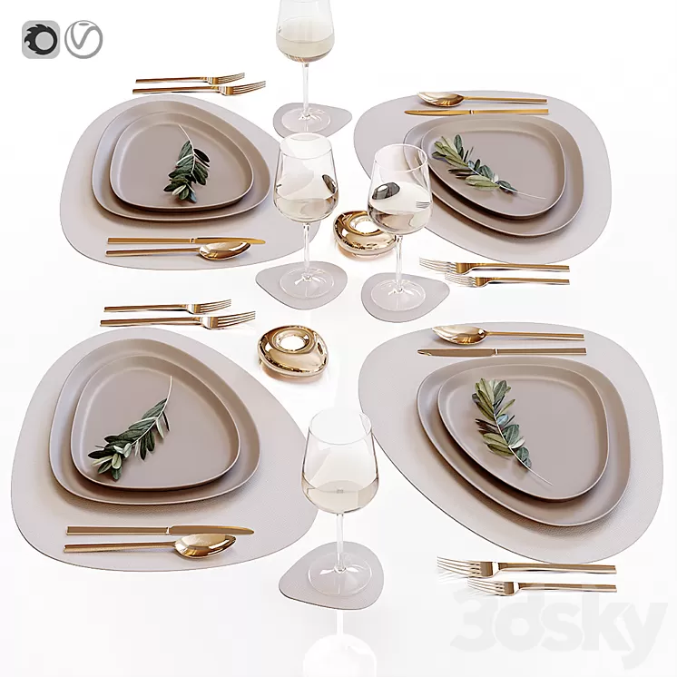 Table setting 34 3D Model