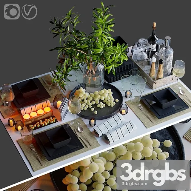 Table Setting 34 3D Model Download