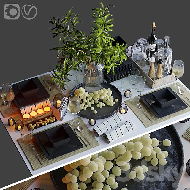 Table setting 34 3DModel