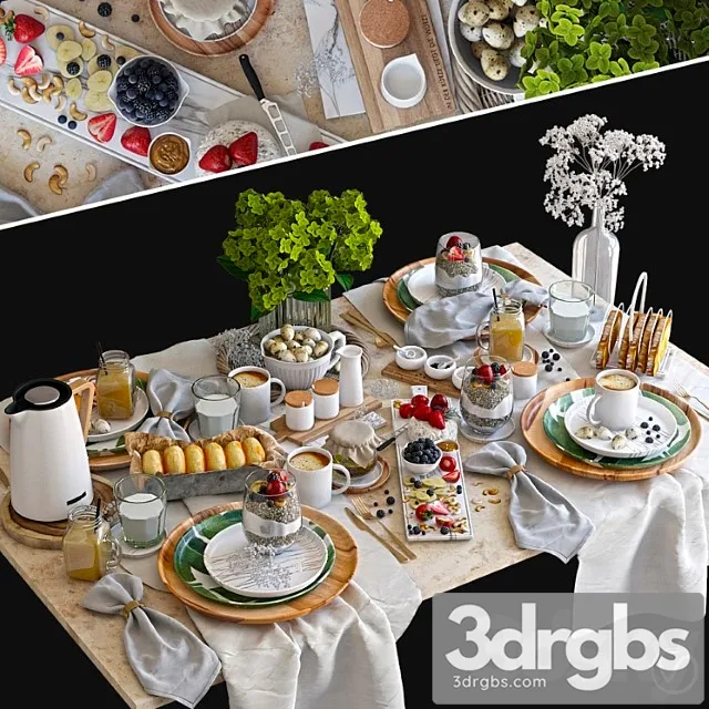 Table setting 37. breakfast – 4. v-ray 3D Model Download