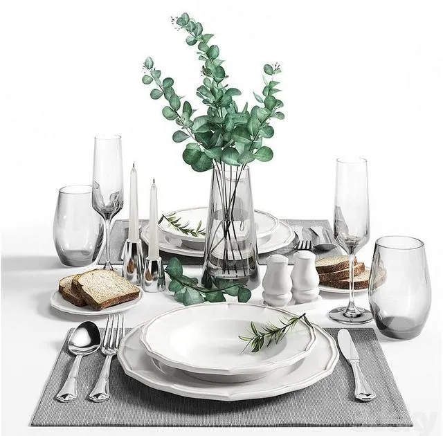 Table Setting 3D Model