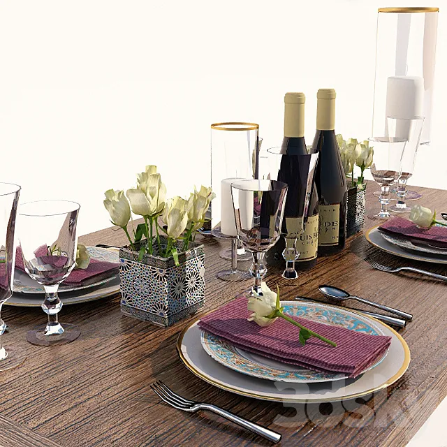 table setting 3D Model