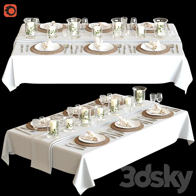 Table setting 3D Model