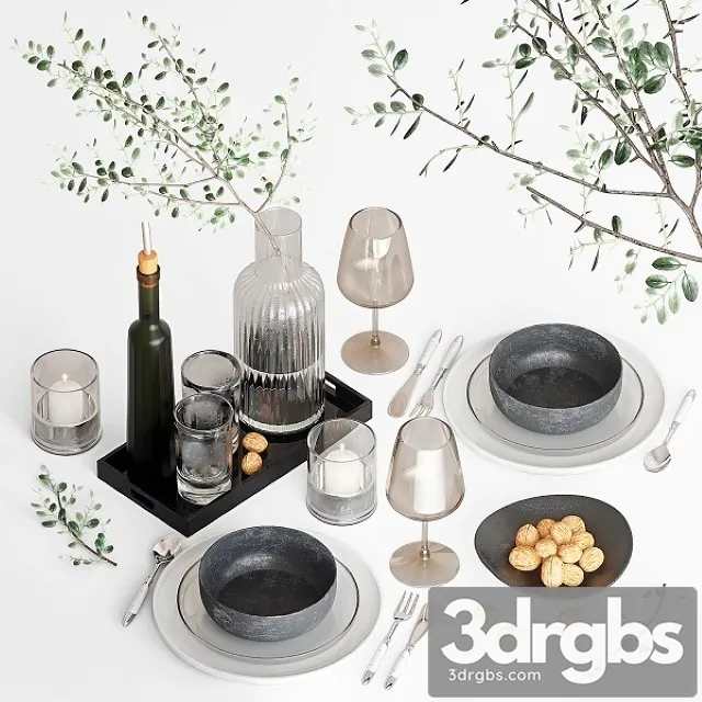 Table Setting 3D Model Download Table Setting 3D Model Download