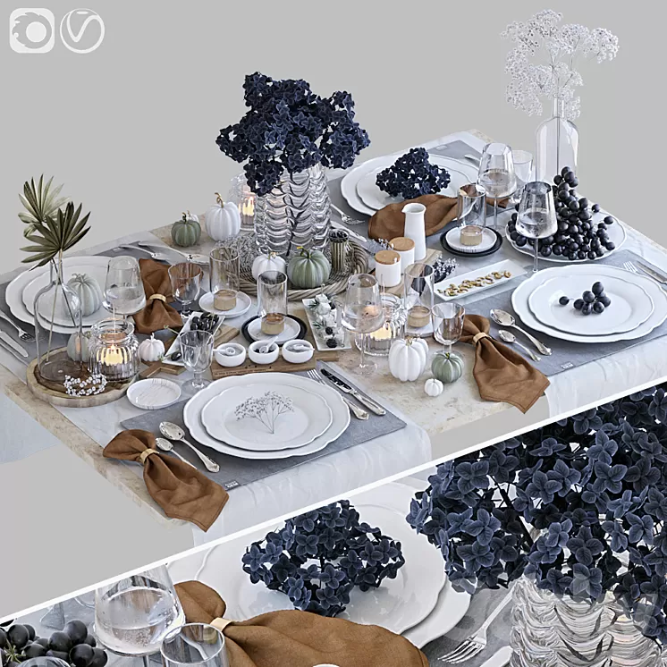 Table setting 40 3D Model