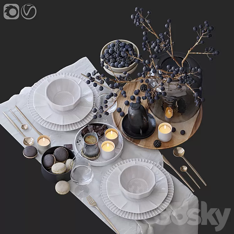 Table setting 46 3D Model