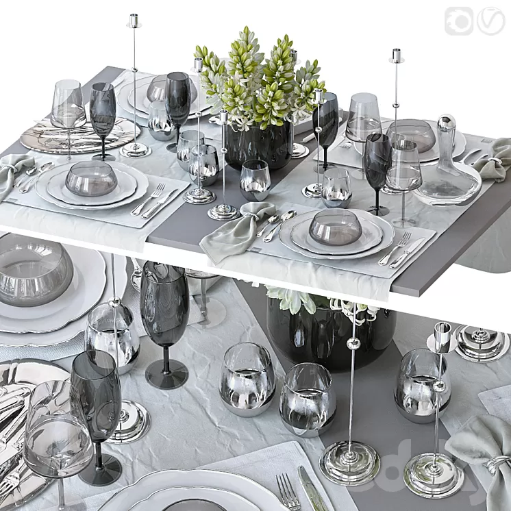 Table setting 55 3D Model