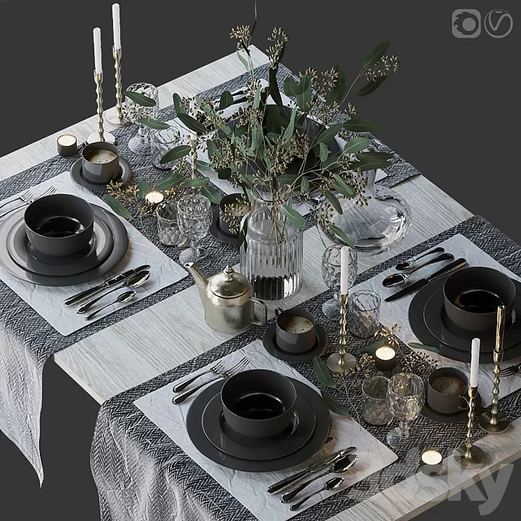 Table setting 68 3D Model