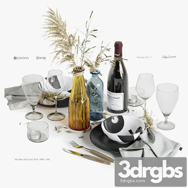 Table Setting 7 3D Model Download