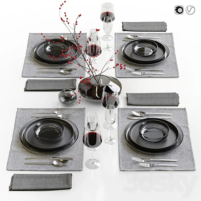 Table setting _ Table setting 42 3D Model Table setting _ Table setting 42 3D Model