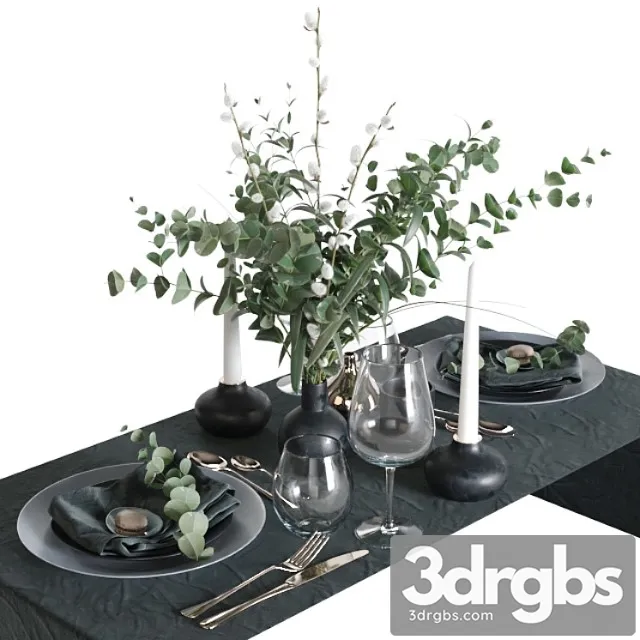 Table setting d 1 (vray next) 3D Model Download