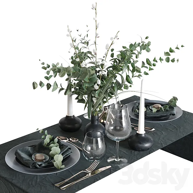 Table setting D_1 (vray NEXT) 3DModel