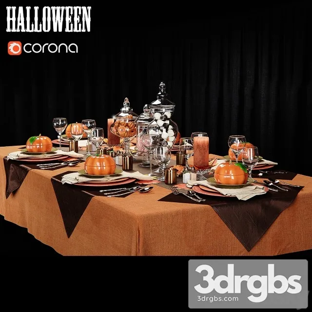 Table Setting For Halloween 3D Model Download Table Setting For Halloween 3D Model Download