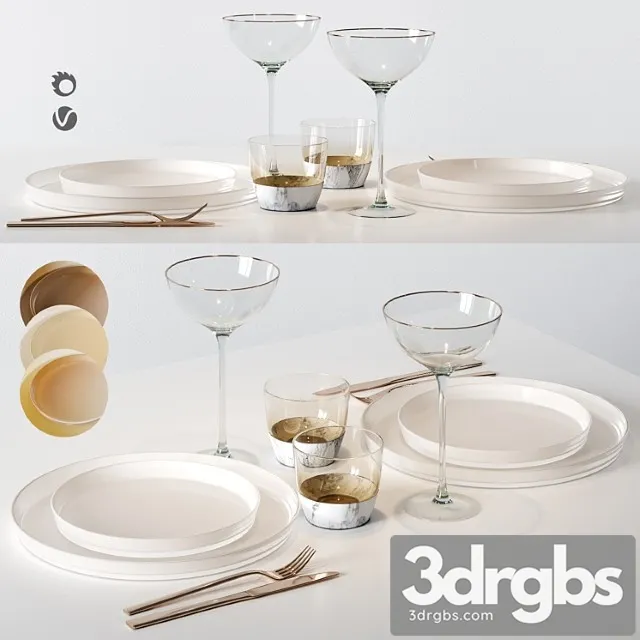 Table Setting Poison 3D Model Download