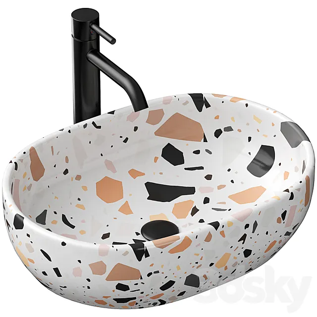 Table Sink Rea Amelia Terazzo 3D Model