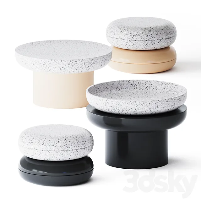 Table Stacked Collection by FdC 3DModel
