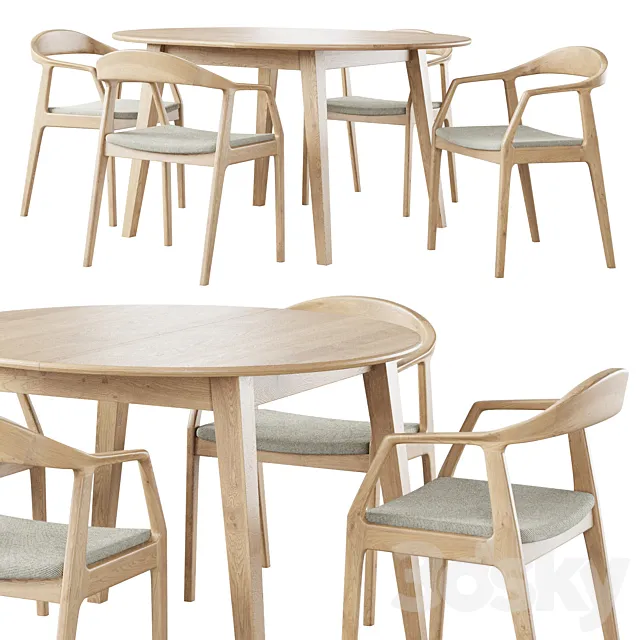 Table Stockholm Chair Sapporo 3D Model Table Stockholm Chair Sapporo 3D Model