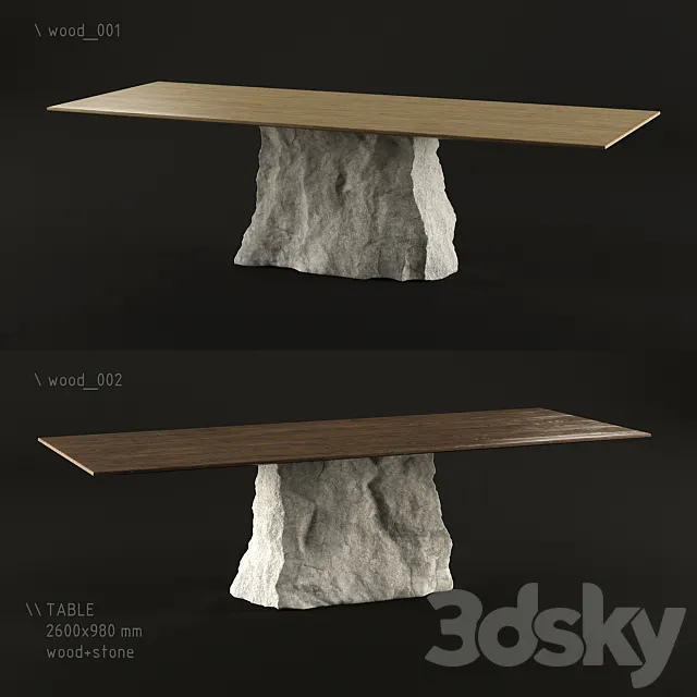 Table stone 3D Model