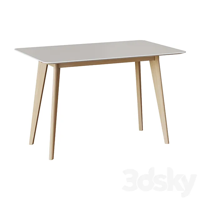 Table Unit 120×75 white 3D Model