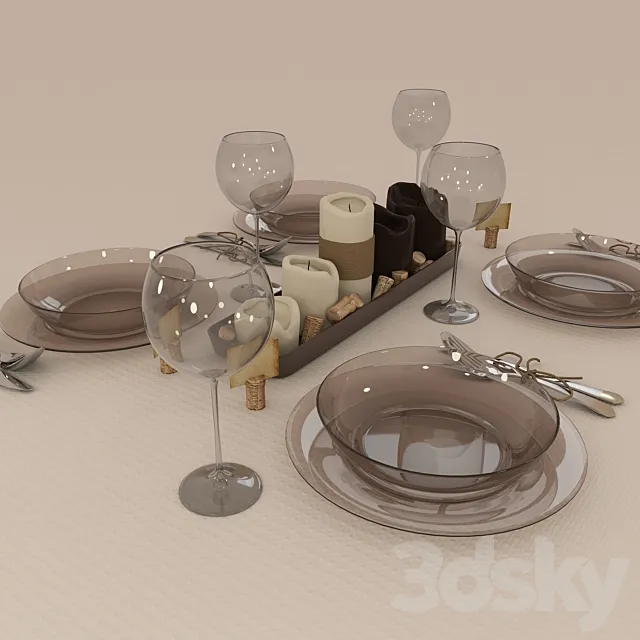 table wares 3DModel table wares 3DModel