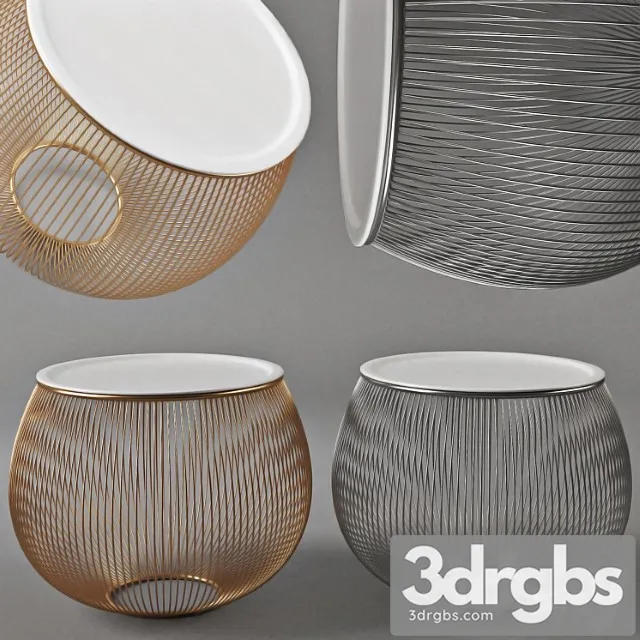 Table with iron bars. zara home 2 3D Model Download