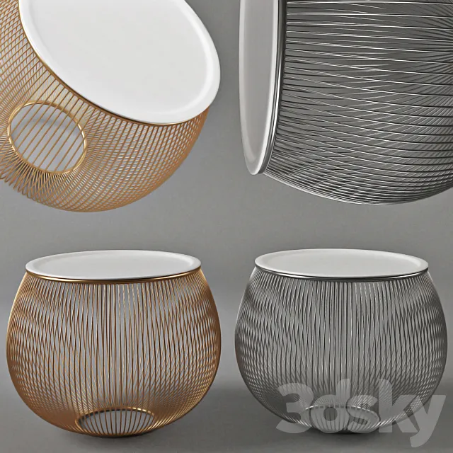 Table with iron bars. Zara home 3D Model Table with iron bars. Zara home 3D Model