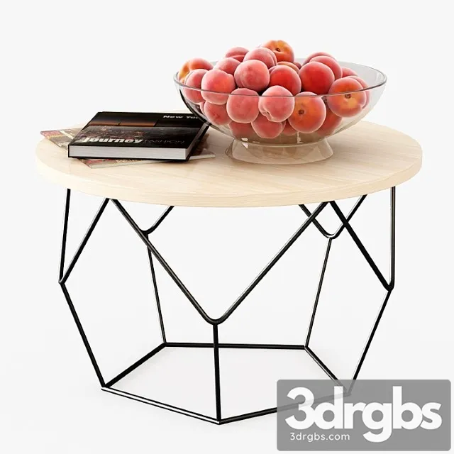 Table With Peaches 3D Model Download