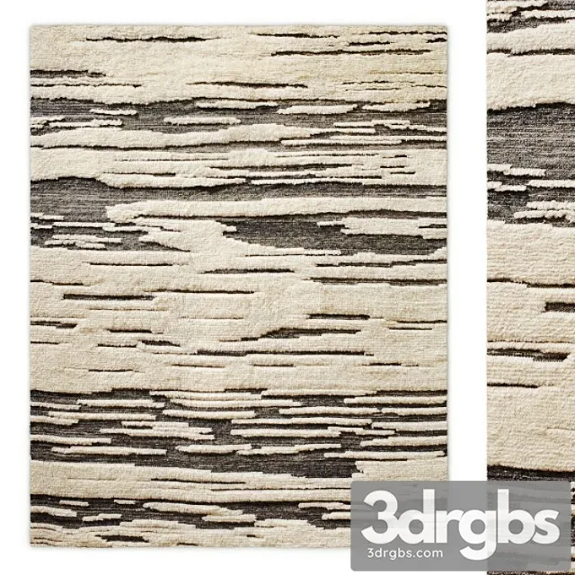 Tableau hand-knotted wool rug rh 3D Model Download