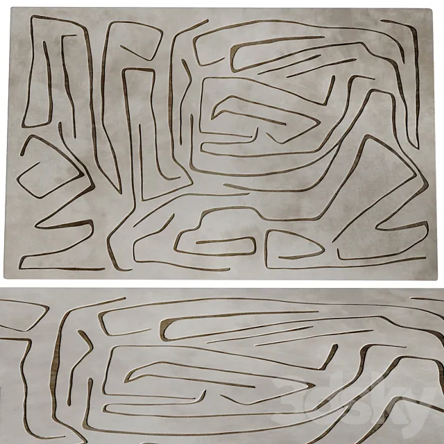 Tableau Pewter Carpet 3D Model