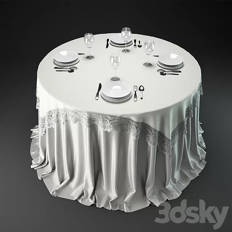 Tablecloth 3D Model Tablecloth 3D Model