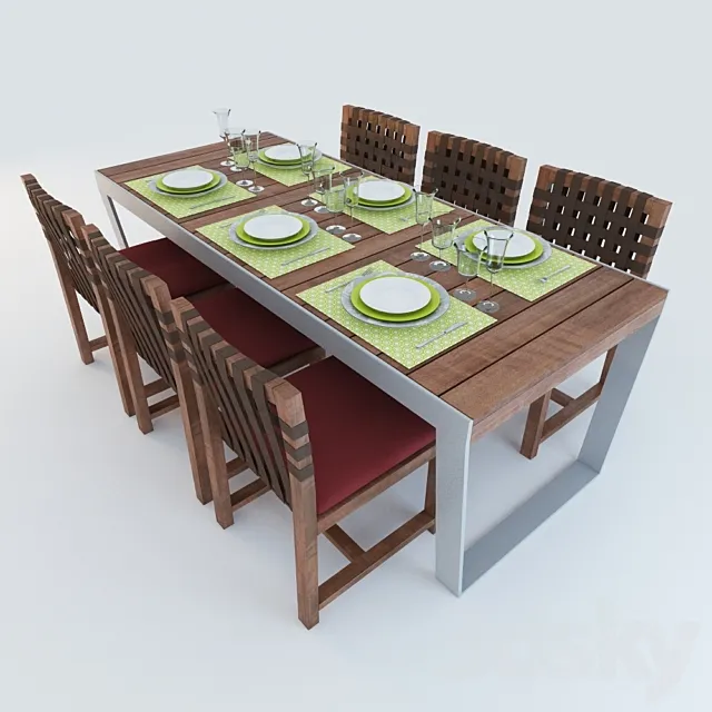 Tables and chairs. Outdoor furniture Roda 3DModel Tables and chairs. Outdoor furniture Roda 3DModel