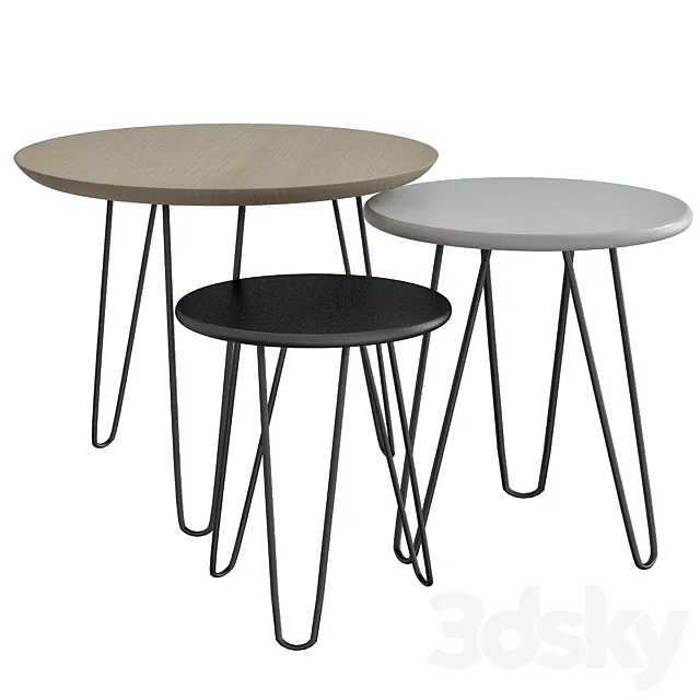 Tables gigognes Graphik 3D Model Tables gigognes Graphik 3D Model