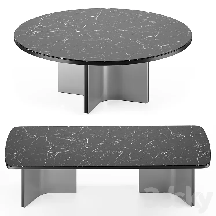 tables Minotti Marvin 2021 collection 3D Model tables Minotti Marvin 2021 collection 3D Model