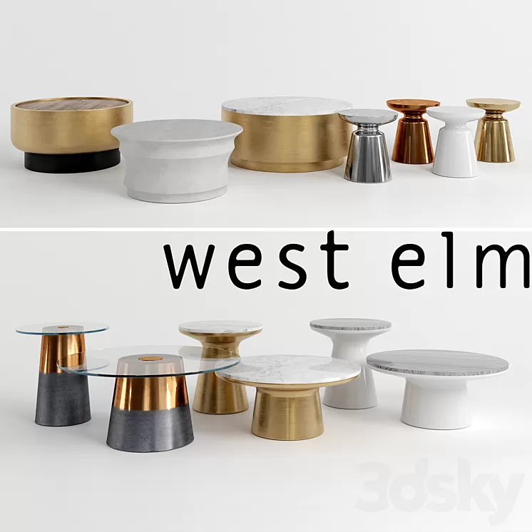 Tables West elm 3D Model Tables West elm 3D Model
