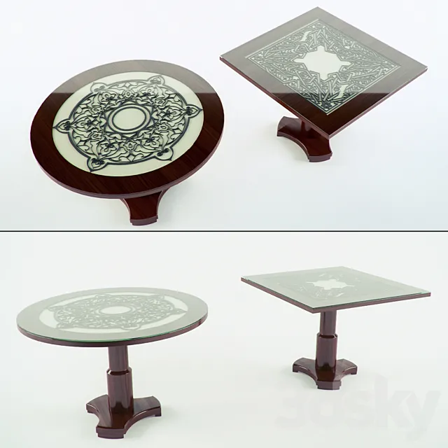 Tables with wrought pattern 3DModel