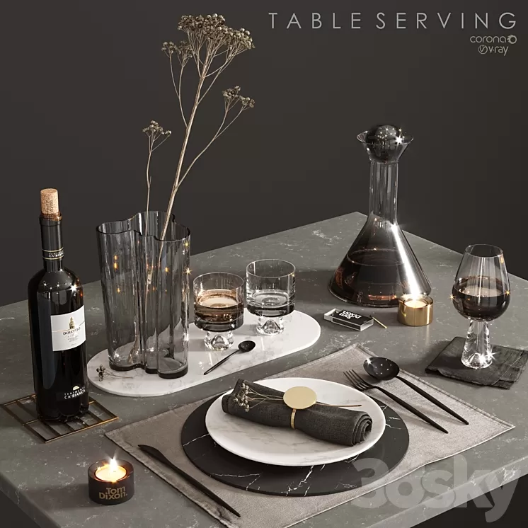 TABLESERVING 3D Model - 3DSKY Decor Helper