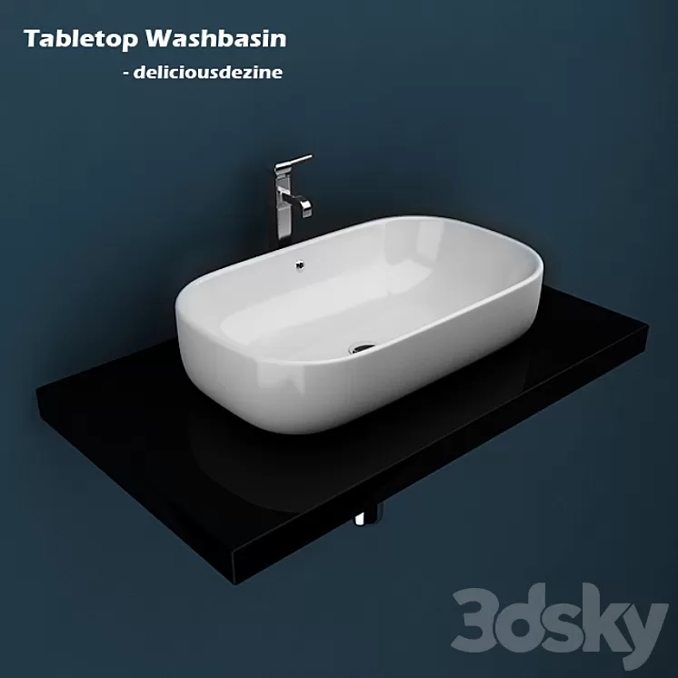 Tabletop Washbasin 3D Model