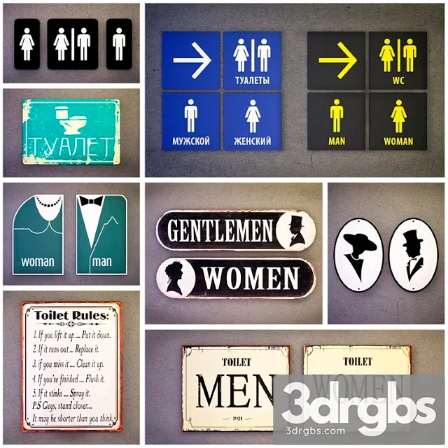 Tablets For Bathrooms 65 Pieces 3D Model Download